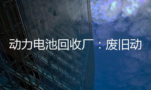 动力电池回收厂：废旧动力电池不能拍卖了事